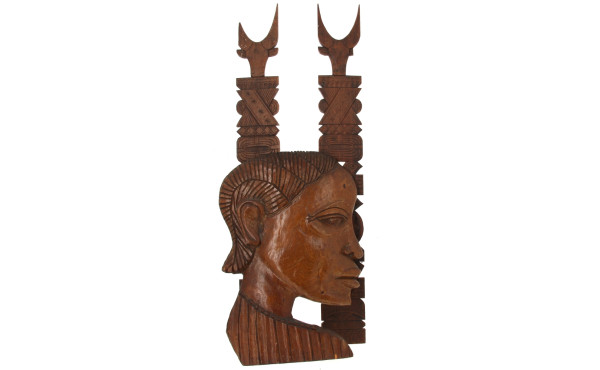 Paire de totems malgaches, H 99 cm env. 
