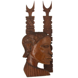 Paire de totems malgaches, H 99 cm env. 