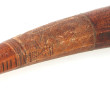 Trompe de chasse sculptée et gainée d'un