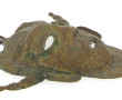 Petit masque en bronze (Senoufo ?), 23 x