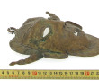 Petit masque en bronze (Senoufo ?), 23 x