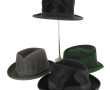 Haut de forme en taupe + 3 chapeaux anci