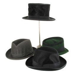 Haut de forme en taupe + 3 chapeaux anci