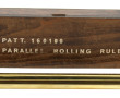 Règle de marine en laiton en coffret boi
