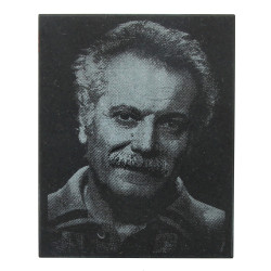 GEORGES BRASSENS - Plaque en marbre noir