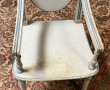 Fauteuil d'enfant en bois laqué gris H.
