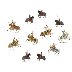 Plats d'Etain - 10 cavaliers en armure d