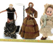 Lot de 3 poupées anciennes têtes porcela