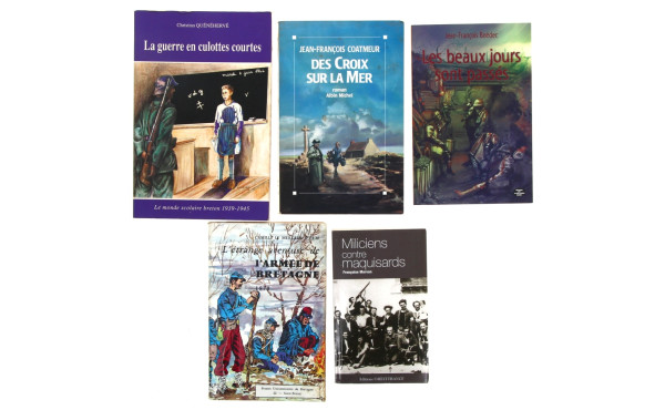 BRETAGNE - Pendant la guerre - Lot de 5 