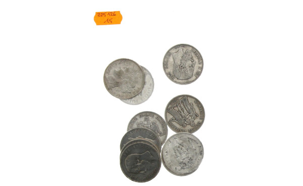 Lot de 10 p écus XIXème (France dont Nap