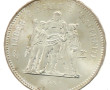 Lot de pièces en argent : 5 pièces de 50