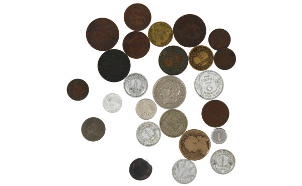 Vrac de monnaie France en métal XVIIIè, 