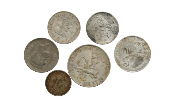Lot de pièces en argent dont une pièce m