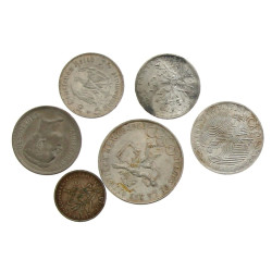Lot de pièces en argent dont une pièce m