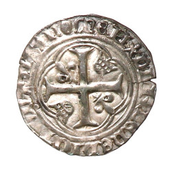 LOUIS XI - Blanc à la couronne en argent