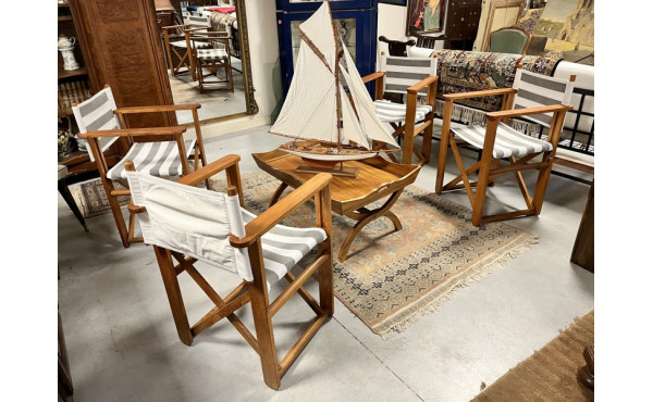 Ensemble de 4 fauteuils pliants style ma