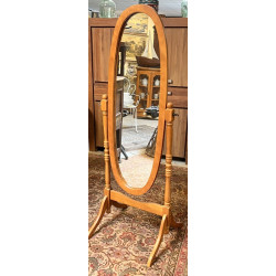 Psychée en bois fruitier H. 152 cm