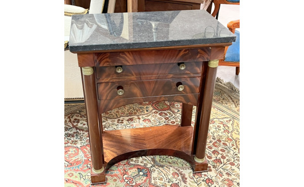 Console de style Empire en acajou et pla