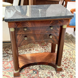 Console de style Empire en acajou et pla