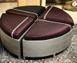 Suite de 4 poufs en métal et assises ti