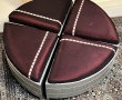 Suite de 4 poufs en métal et assises ti