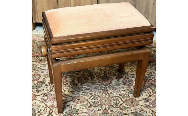 Tabouret de piano réglable en merisier
