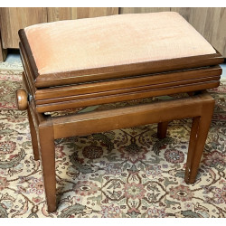 Tabouret de piano réglable en merisier