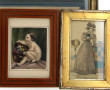 Ecole XIXème - Lot de 5 encadrements : u