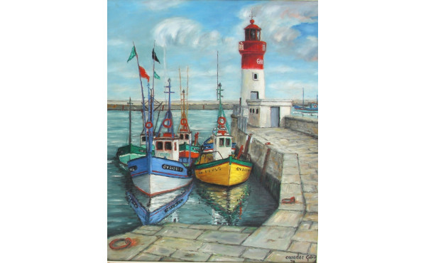 Gabriel CARADEC (1920-2004) "Phare du Gu