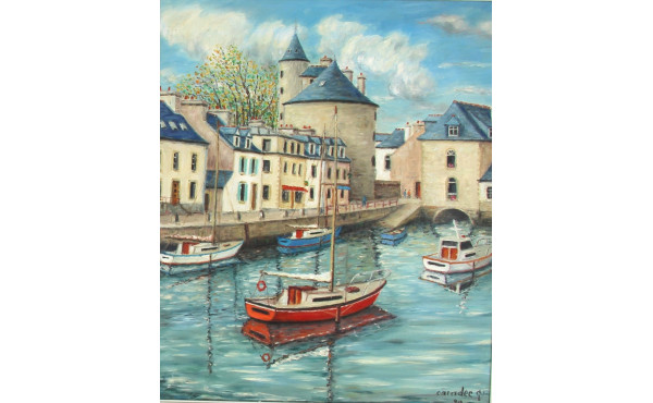 Gabriel CARADEC (1920-2004) "Pont-l'Abbé