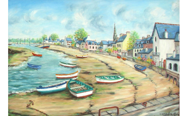 Gabriel CARADEC (1920-2004) "L'ïle-Tudy"