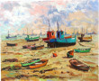 Robert Le RHUN (1936-2006) "Basse mer, L