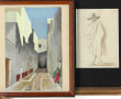 Lot de 12 petits tableaux et gravures, d