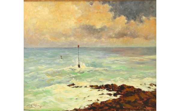 Robert Le RHUN (1936-2006) "Roches, Poin