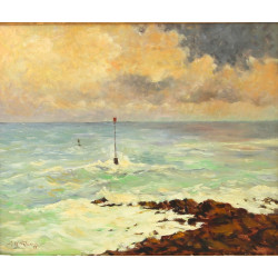 Robert Le RHUN (1936-2006) "Roches, Poin