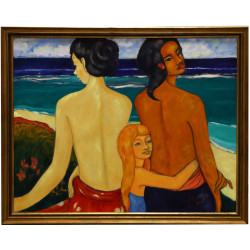 Fernand DARAGON (1929-?) "Femmes et fill