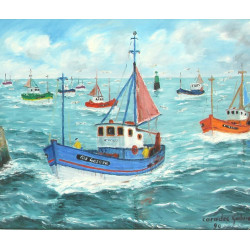 Gabriel CARADEC (1920-2004) "Retour de p