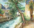Gabriel CARADEC (1920-2004) "Lavoir à Po