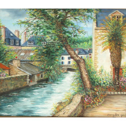 Gabriel CARADEC (1920-2004) "Lavoir à Po