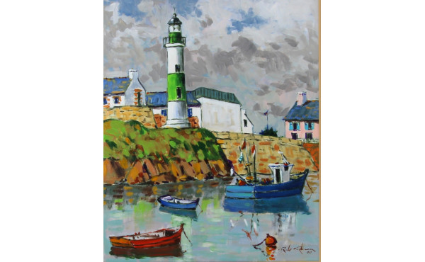 Robert Le RHUN (1936-2006) "Le phare de 
