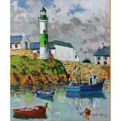 Robert Le RHUN (1936-2006) "Le phare de 