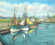 Gabriel CARADEC (1920-2004) "Concarneau,