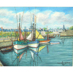 Gabriel CARADEC (1920-2004) "Concarneau,