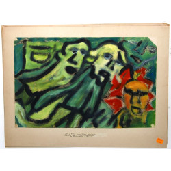 Ecole de CIVELLI - Lot de 5 gouaches, an