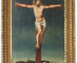 Ecole XVIIIème "Christ en croix", huile 