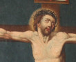 Ecole XVIIIème "Christ en croix", huile 