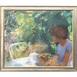 Michel BOUCHERY (1929-2003) "Au jardin",