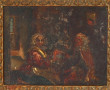 Ecole XIXème "Couple dans un intérieur e
