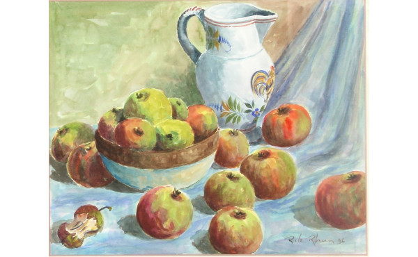 Robert Le RHUN (1936-2006) "Pommes et pi