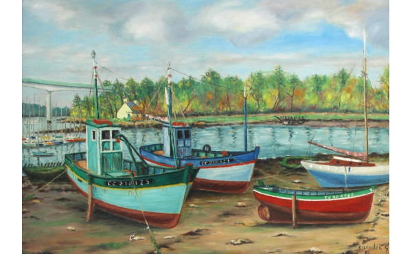 Gabriel CARADEC (1920-2004) "Bénodet, ba